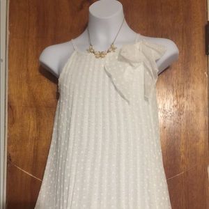 Girls white Lilt pleated dress sz:6